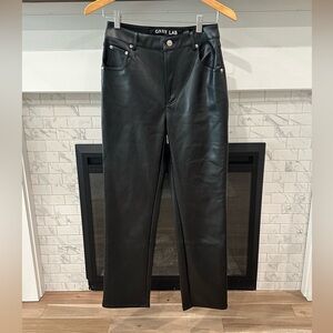 GREY LAB Black faux Leather pants Trouser 2 for $20